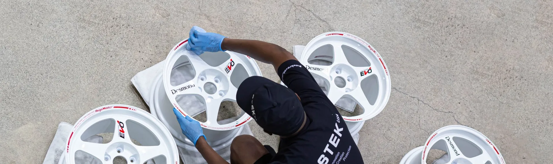 Wheels off the car being ceramic coated at Metropolitan Detail