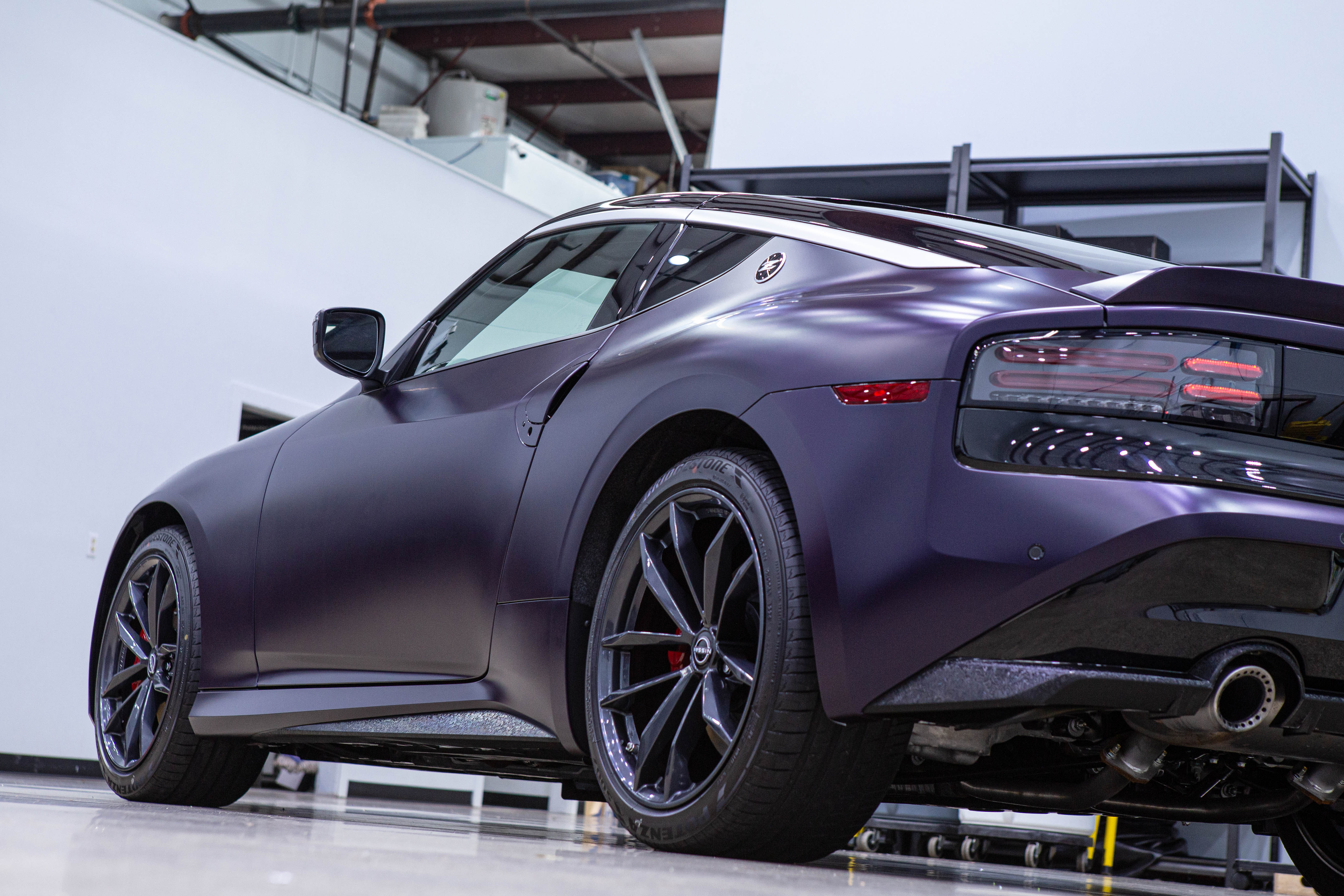 Wrapped sports car detail