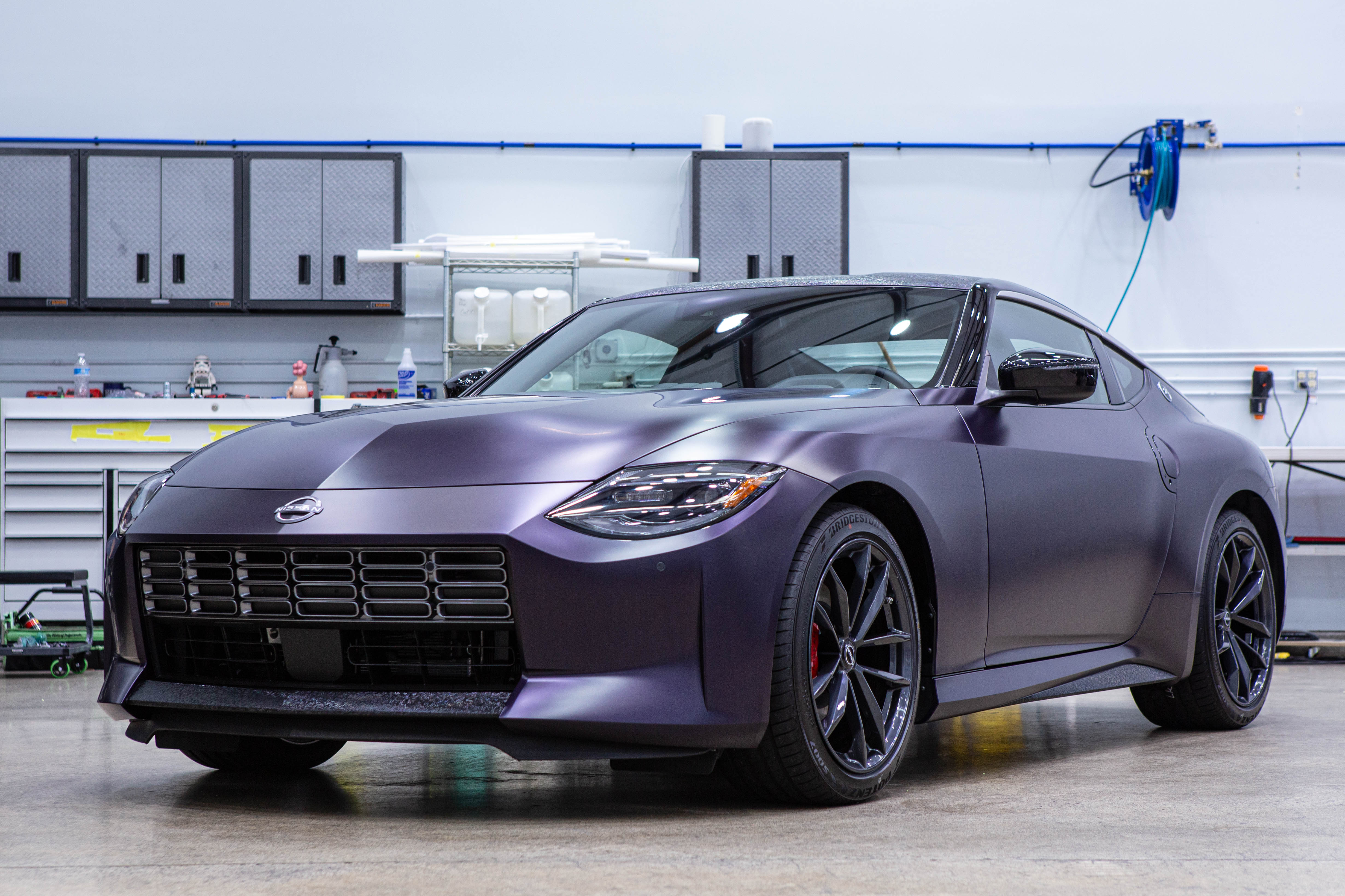 Color change film on a sports car at Metropolitan Detail