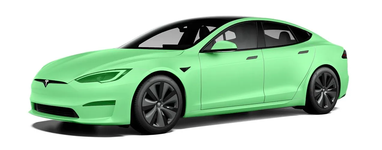 Full body coverage highlighted on a Tesla Model S