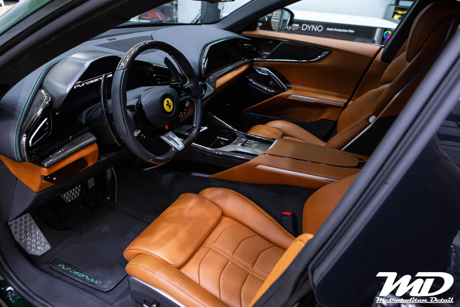 Ferrari Purosangue cabin detailed at Metropolitan Detail in Redmond