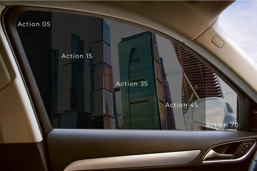 STEK Action carbon ceramic tint shades from Action 05 to Action 70