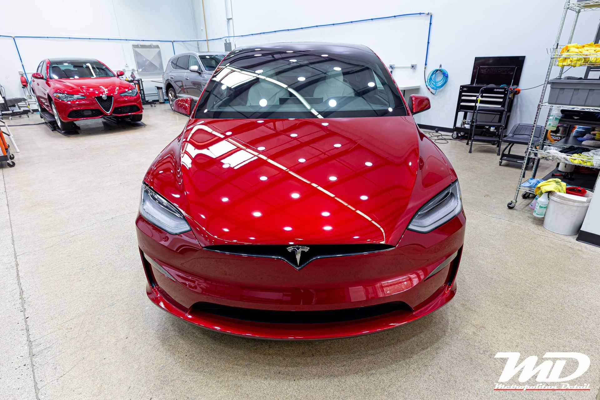Tesla Model Y with paint protection film at Metropolitan Detail