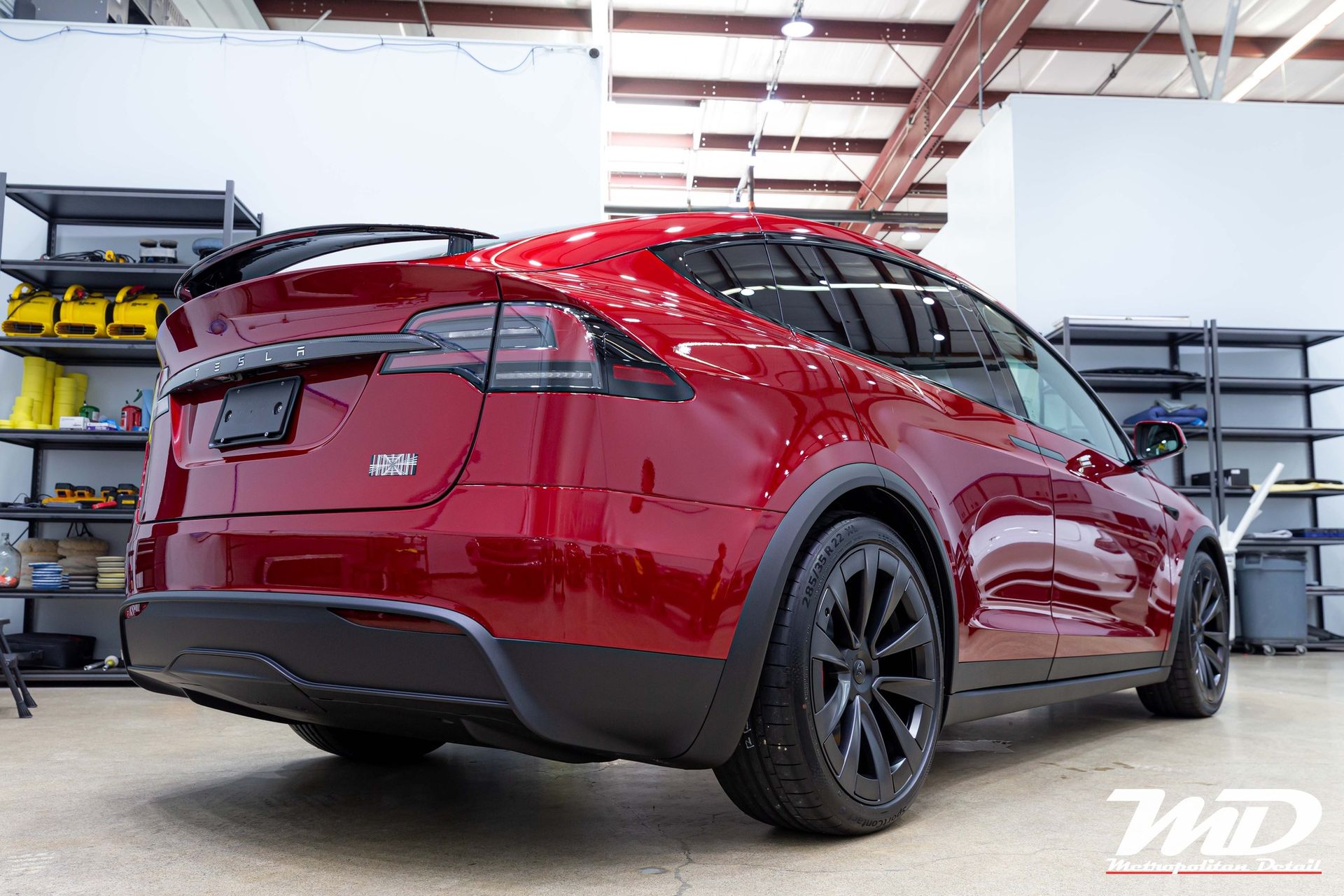 Tesla with paint protection film at Metropolitan Detail
